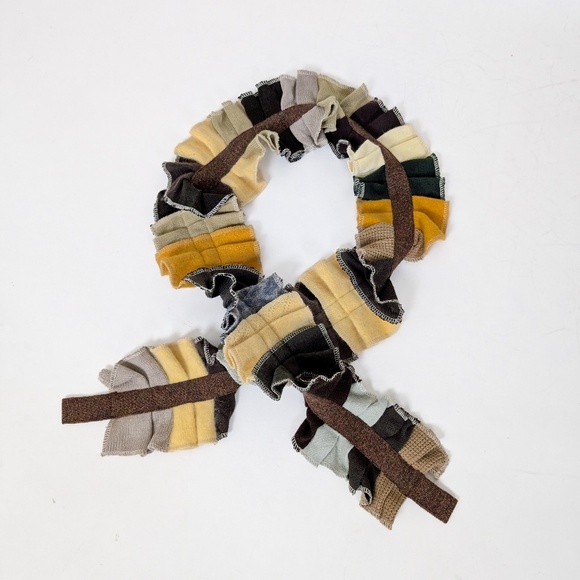 Myco Anna Scarf Deconstructed Long Warm Fall Neutral Earthy - Picture 2 of 10